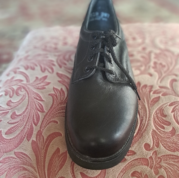 NWOT Mens Wolverine Black Leather Slid Resistant Workshoes 10.5 M - Picture 6 of 13